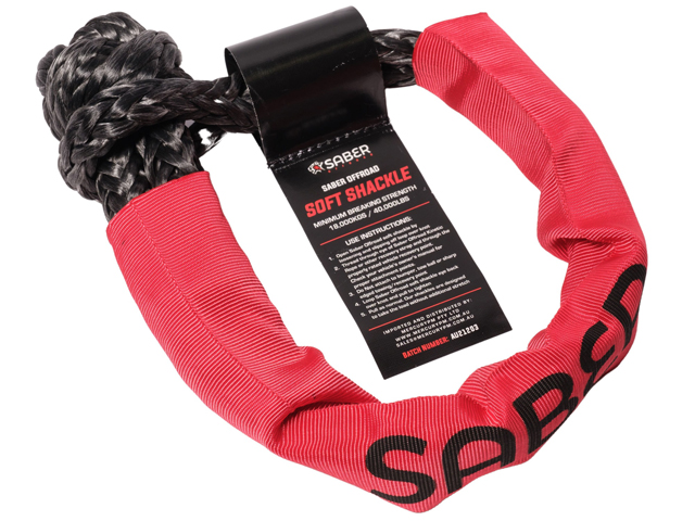 Saber OffRoad 18,000kg SaberPro Bound Soft Shackle with Sheath (Each) - SBR-18KSSB